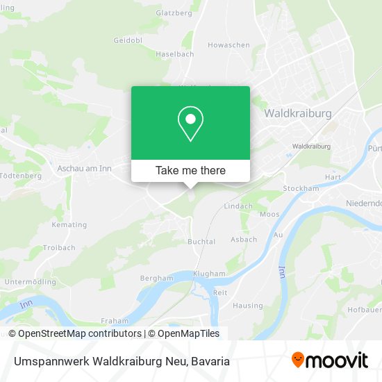 Umspannwerk Waldkraiburg Neu map