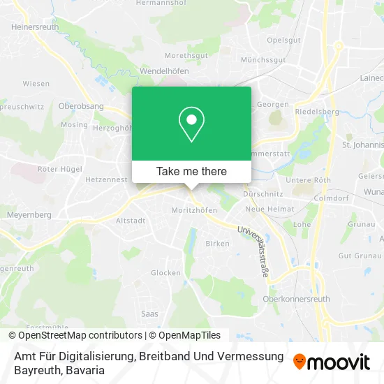 Карта Amt Für Digitalisierung, Breitband Und Vermessung Bayreuth