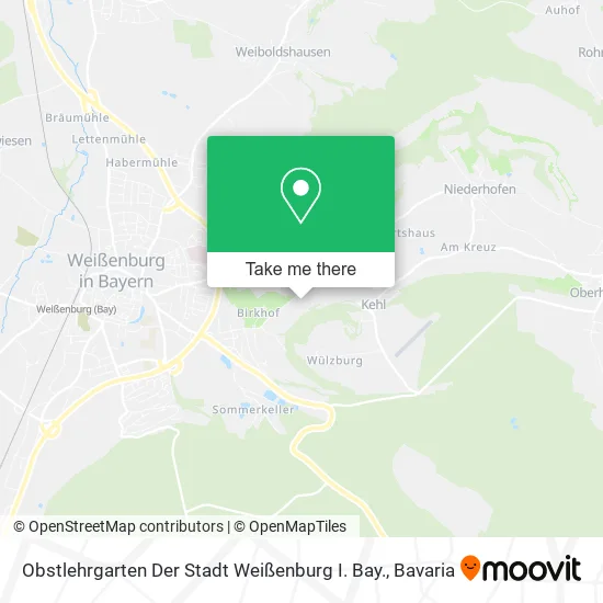 Карта Obstlehrgarten Der Stadt Weißenburg I. Bay.