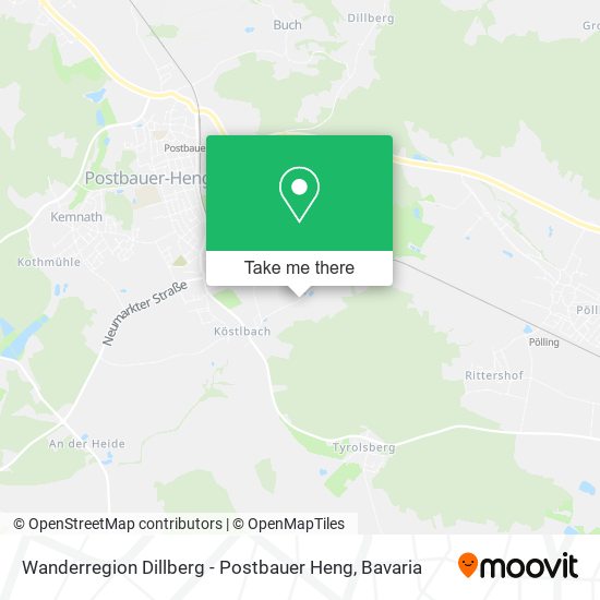 Wanderregion Dillberg - Postbauer Heng map