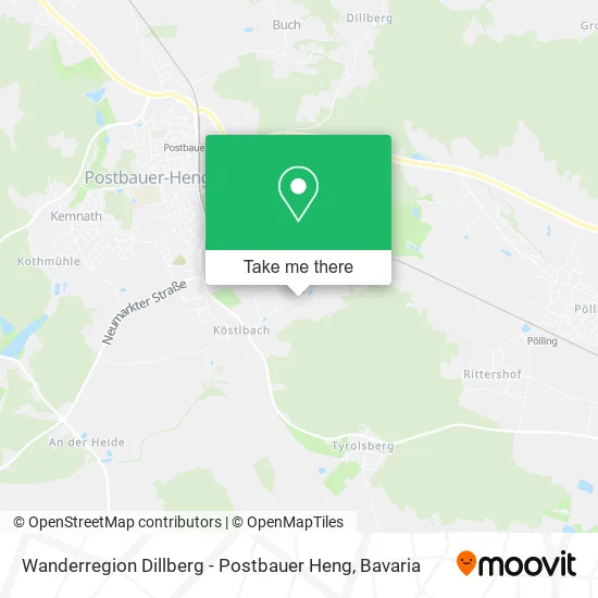 Карта Wanderregion Dillberg - Postbauer Heng