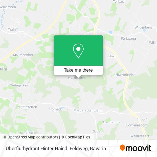 Карта Überflurhydrant Hinter Haindl Feldweg