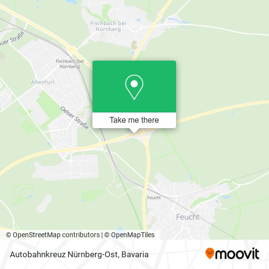 Autobahnkreuz Nürnberg-Ost map