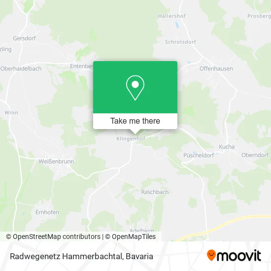 Карта Radwegenetz Hammerbachtal