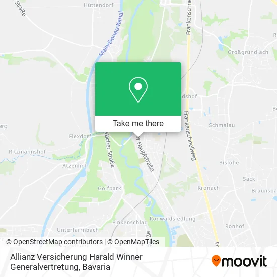 Карта Allianz Versicherung Harald Winner Generalvertretung