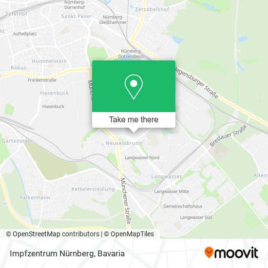 Impfzentrum Nürnberg map