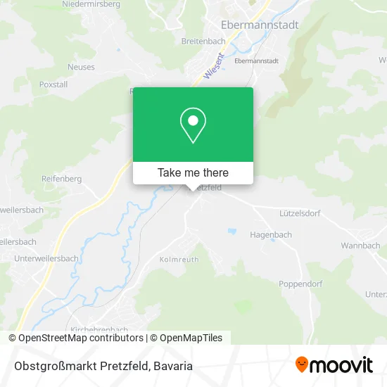 Карта Obstgroßmarkt Pretzfeld