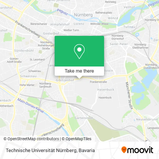 Карта Technische Universität Nürnberg