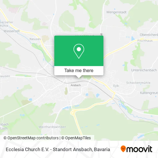 Карта Ecclesia Church E.V. - Standort Ansbach