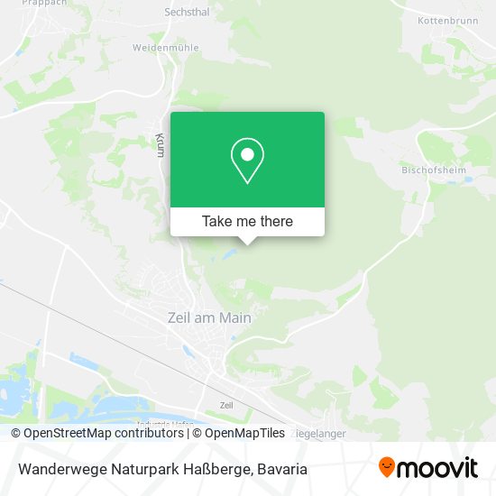 Wanderwege Naturpark Haßberge map