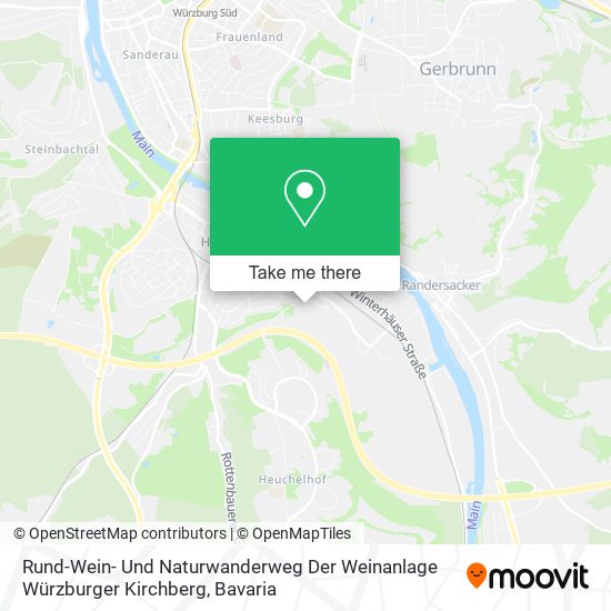 Карта Rund-Wein- Und Naturwanderweg Der Weinanlage Würzburger Kirchberg