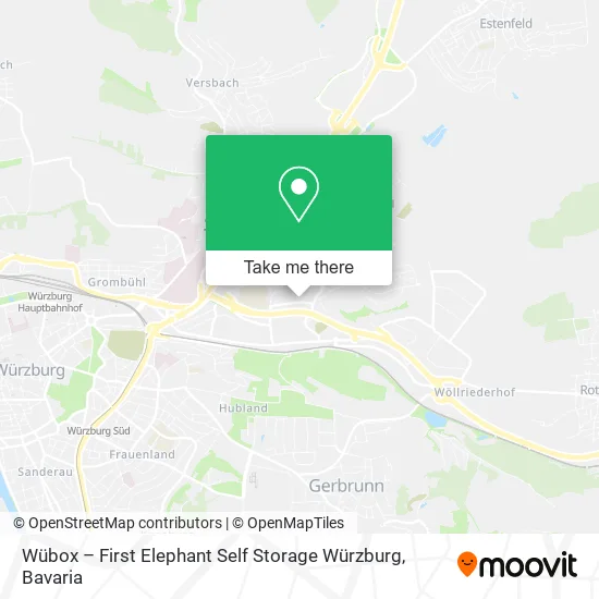 Карта Wübox – First Elephant Self Storage Würzburg