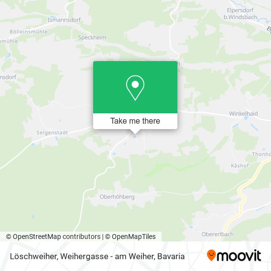 Löschweiher, Weihergasse - am Weiher map