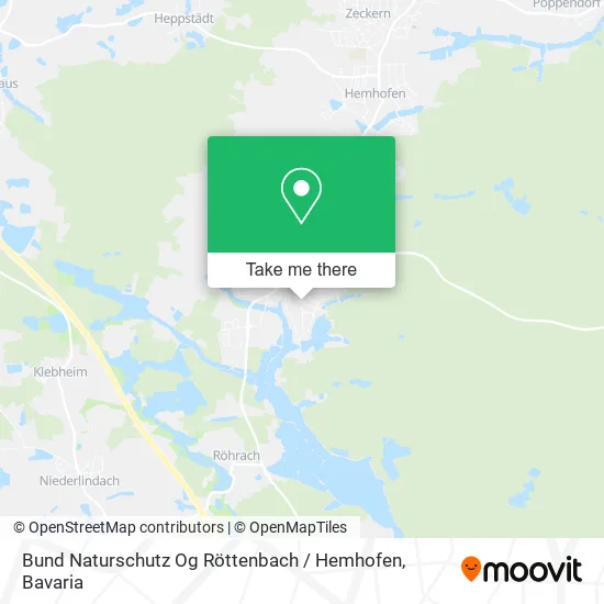 Карта Bund Naturschutz Og Röttenbach / Hemhofen