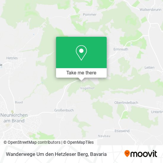 Wanderwege Um den Hetzleser Berg map