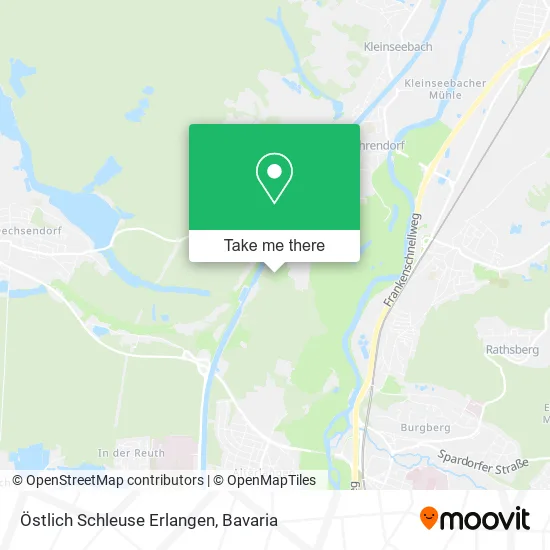 Карта Östlich Schleuse Erlangen