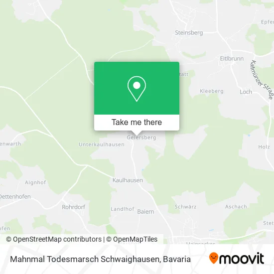 Карта Mahnmal Todesmarsch Schwaighausen