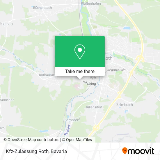 Карта Kfz-Zulassung Roth