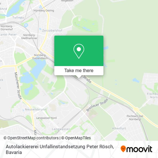 Autolackiererei Unfallinstandsetzung Peter Rösch map
