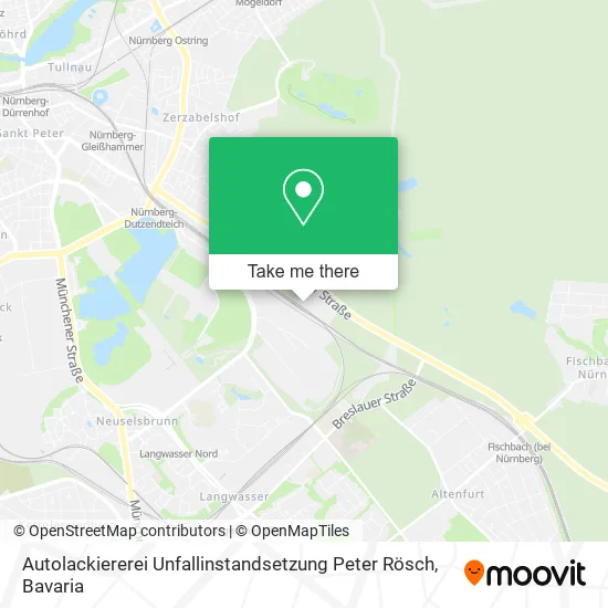 Карта Autolackiererei Unfallinstandsetzung Peter Rösch