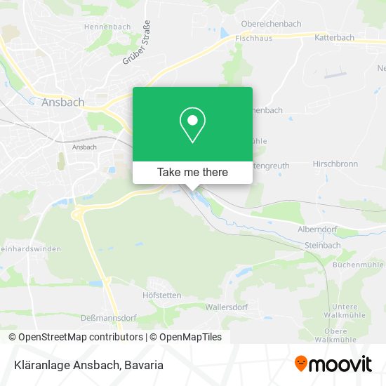 Kläranlage Ansbach map