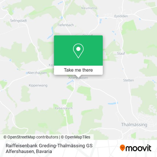 Raiffeisenbank Greding-Thalmässing GS Alfershausen map