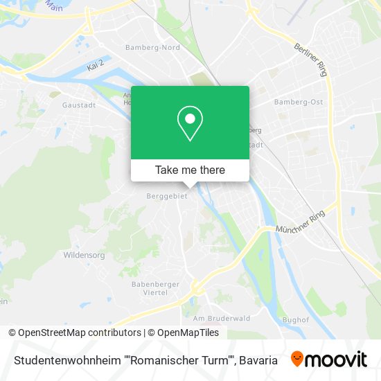 Studentenwohnheim ""Romanischer Turm"" map