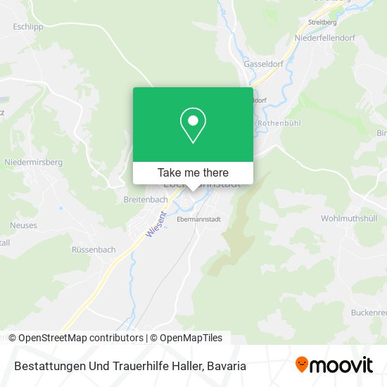 Bestattungen Und Trauerhilfe Haller map