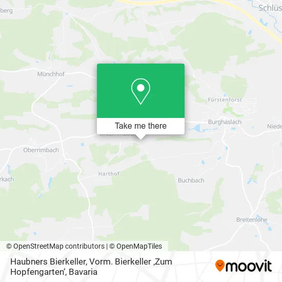 Карта Haubners Bierkeller, Vorm. Bierkeller ‚Zum Hopfengarten‘