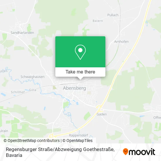 Карта Regensburger Straße / Abzweigung Goethestraße