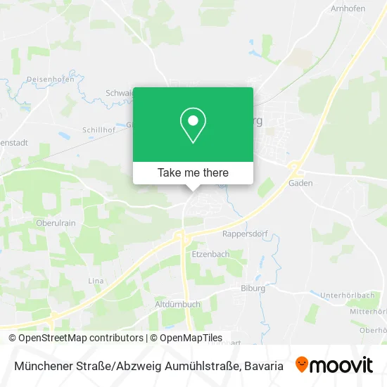 Карта Münchener Straße / Abzweig Aumühlstraße