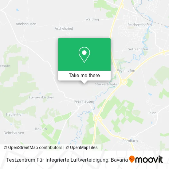 Карта Testzentrum Für Integrierte Luftverteidigung