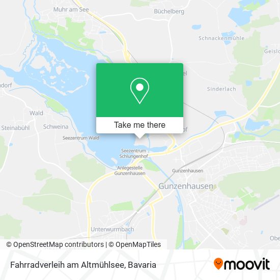 Fahrradverleih am Altmühlsee map