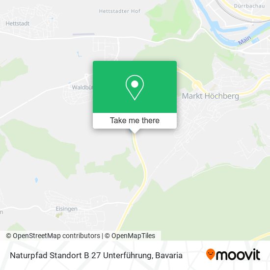 Naturpfad Standort B 27 Unterführung map