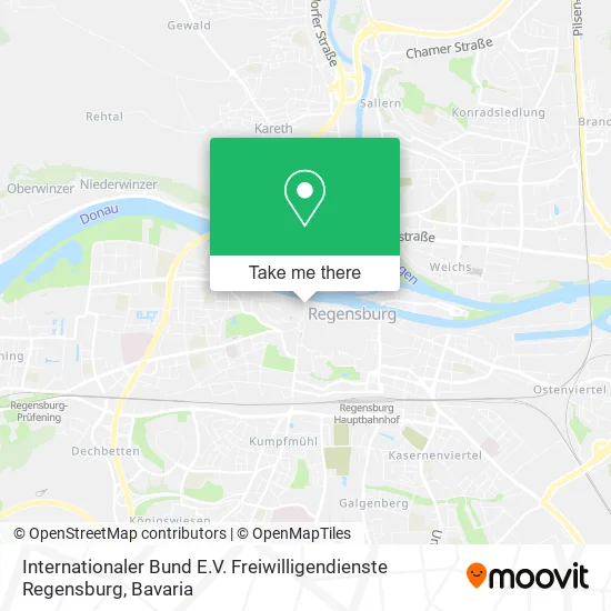 Карта Internationaler Bund E.V. Freiwilligendienste Regensburg