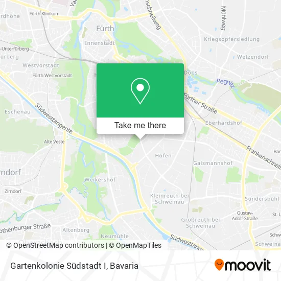 Карта Gartenkolonie Südstadt I