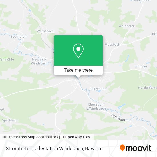 Карта Stromtreter Ladestation Windsbach
