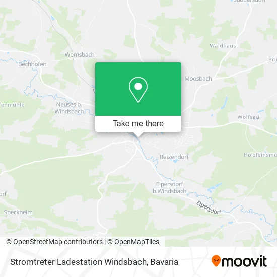 Карта Stromtreter Ladestation Windsbach