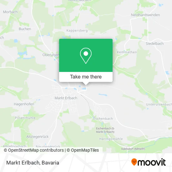 Карта Markt Erlbach
