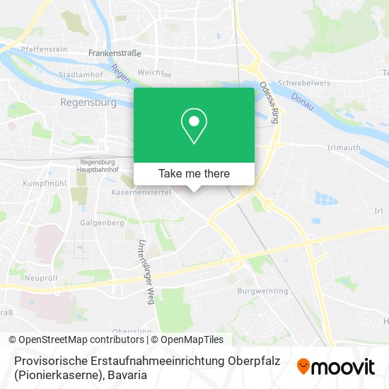 Provisorische Erstaufnahmeeinrichtung Oberpfalz (Pionierkaserne) map