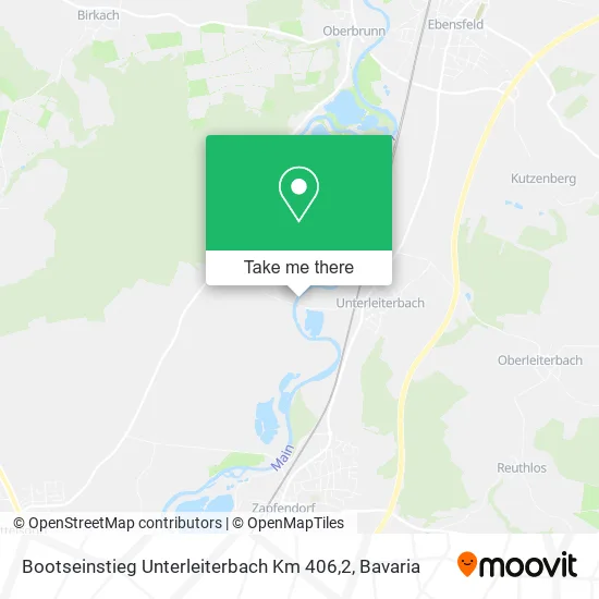 Карта Bootseinstieg Unterleiterbach Km 406,2