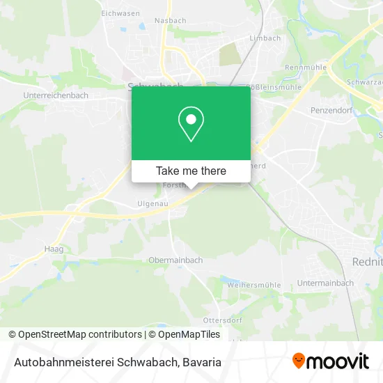 Карта Autobahnmeisterei Schwabach