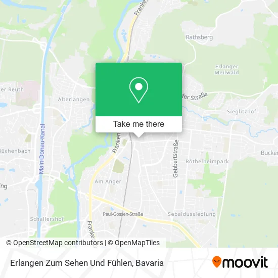 Карта Erlangen Zum Sehen Und Fühlen