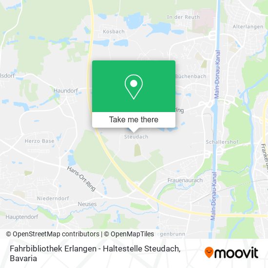 Fahrbibliothek Erlangen - Haltestelle Steudach map