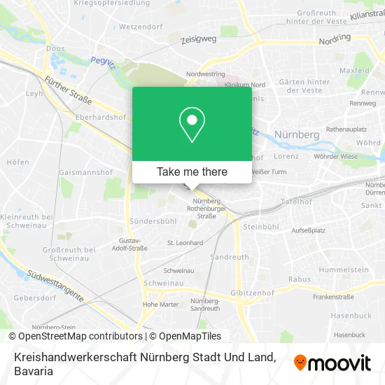 Карта Kreishandwerkerschaft Nürnberg Stadt Und Land