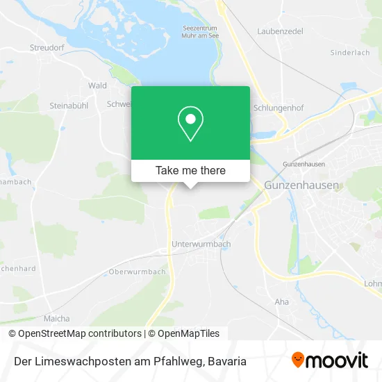 Карта Der Limeswachposten am Pfahlweg