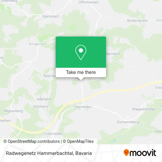 Карта Radwegenetz Hammerbachtal