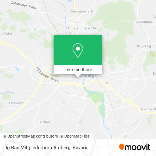 Карта Ig Bau Mitgliederbüro Amberg
