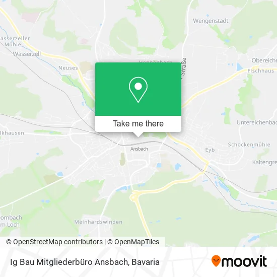Карта Ig Bau Mitgliederbüro Ansbach