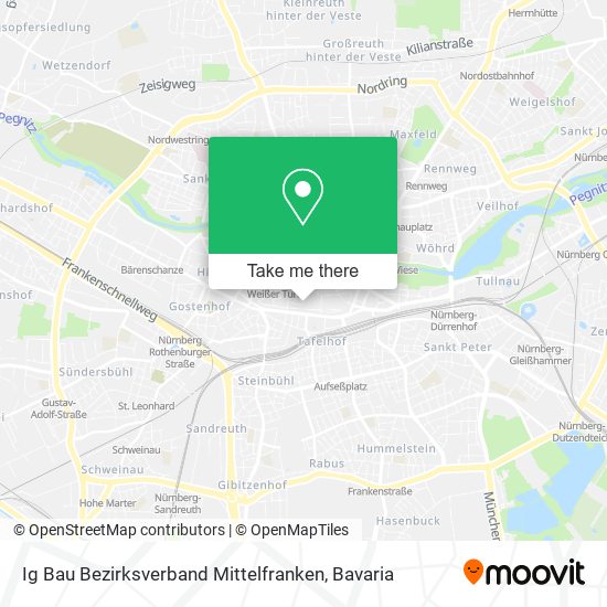 Ig Bau Bezirksverband Mittelfranken map